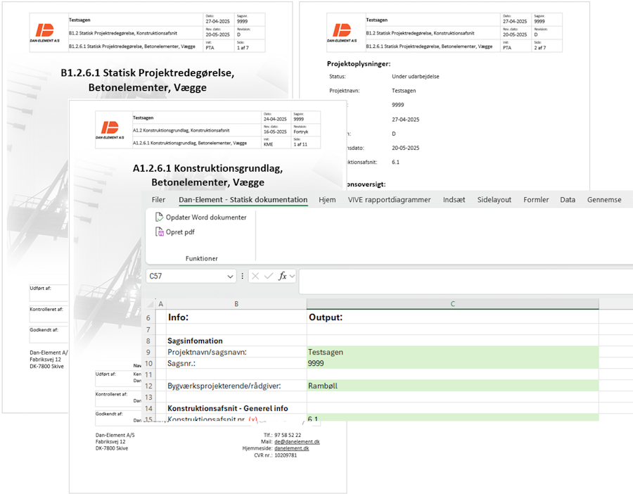 Grafisk fremstilling af dokumenter lavet med skabeloner fra Wordspecialisten